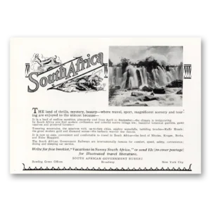 1927 South Africa Print Ad | Thrills Mystery
