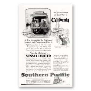 1927 Southern Pacific Print Ad | New Orleans