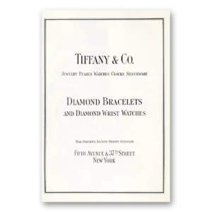 1927 Tiffany & Co Print Ad | Diamond Bracelets