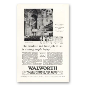 1927 Walworth Valves Fittings and Tools Print Ad | Roxy Theatre