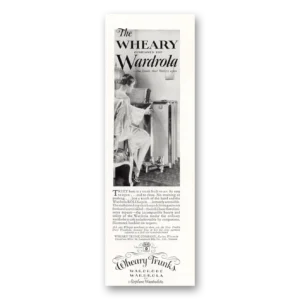 1927 Wheary Luggage Print Ad | Rolls Open