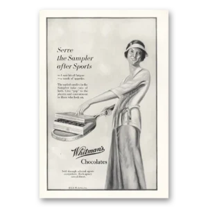 1927 Whitmans Chocolates Print Ad | Serve Sampler