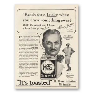 1928 Lucky Strike Cigarettes Print Ad | Florenz Ziegfeld