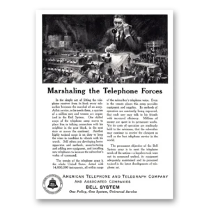 1928 American Telephone Print Ad | Marshaling Forces