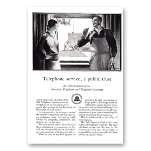 1928 American Telephone Print Ad | Public Trust
