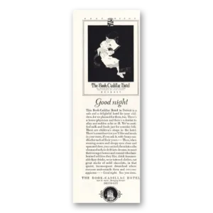 1928 Book Cadillac Hotel Print Ad | Delightful Hotel