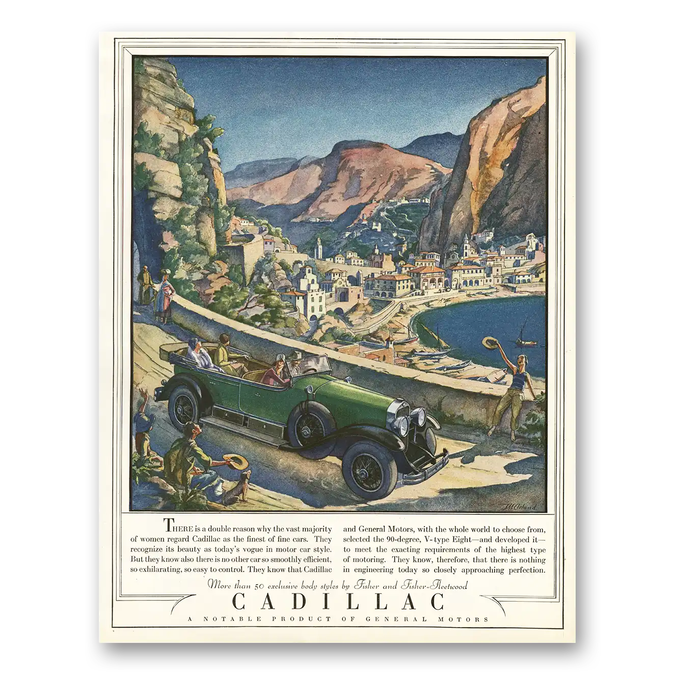 1928 Cadillac Print Ad | Vast Majority Of Women