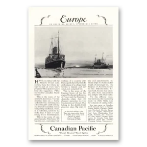 1928 Canadian Pacific Print Ad | St Lawrence River