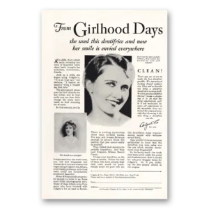 1928 Colgate Dental Cream Print Ad | Girlhood