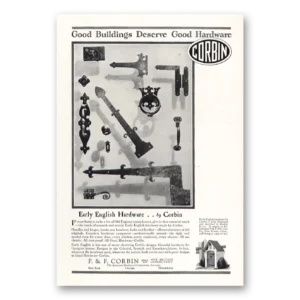 1928 P & F Corbin Print Ad | English Hardware