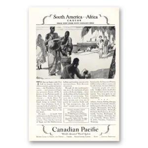 1928 Canadian Pacific Print Ad | South America