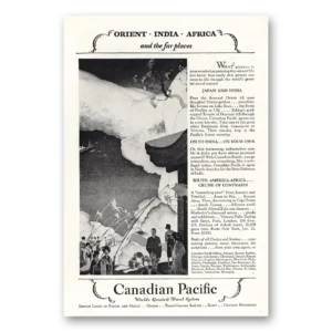 1928 Canadian Pacific Print Ad | Orient India