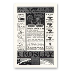 1928 Crosley Radio Print Ad | Old Radio