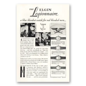 1928 Elgin Watch Print Ad | Blue Blooded