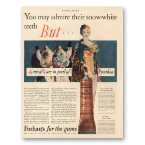 1928 Forhans Print Ad | Snow White Teeth
