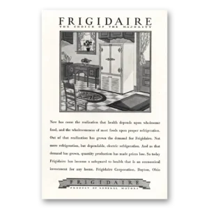 1928 Frigidaire Refrigerator Print Ad | Choice Majority