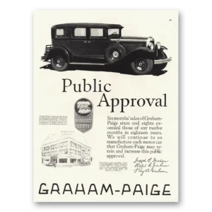 1928 Graham Paige Print Ad | Public Approval