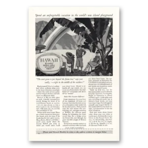 1928 Hawaii Print Ad | Island Playground