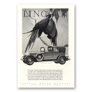 1928 Lincoln Cabriolet Print Ad | All Weather