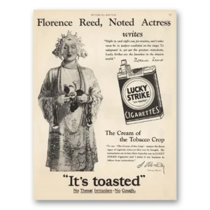 1928 Lucky Strike Cigarettes Print Ad | Florence Reed