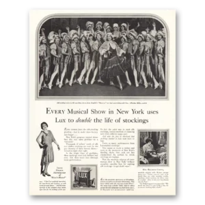 1928 Lux Soap Print Ad | Every Musical Show New York