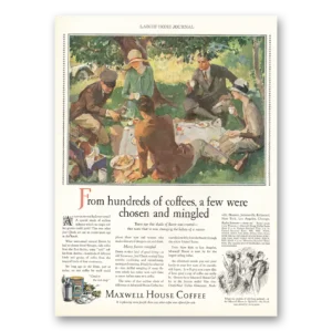 1928 Maxwell House Coffee Print Ad | Chosen And Mingled