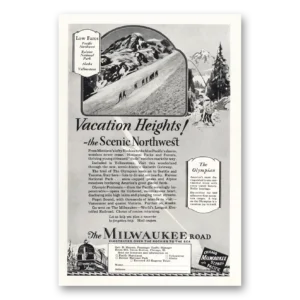 1928 Milwaukee Road Print Ad | Vacation Heights