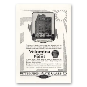 1928 PPG Pittsburgh Plate Glass Print Ad | Velumina Flat