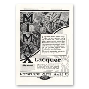 1928 PPG Pittsburgh Plate Glass Print Ad | Mimax Lacquer