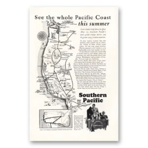 1928 Southern Pacific Print Ad | Pacific Coast