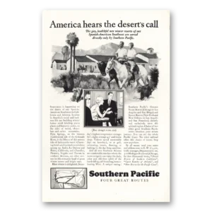 1928 Southern Pacific Print Ad | Hears Deserts