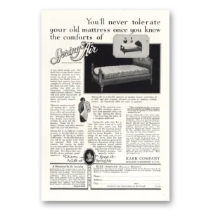 1928 Spring Air Mattress Print Ad | Old Mattress