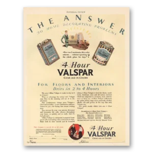 1928 Valspar Finishes Print Ad | Floors Interiors