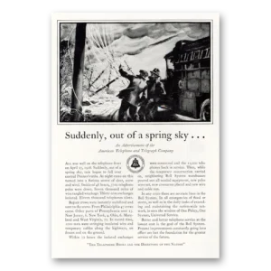 1929 American Telephone Print Ad | Spring Sky