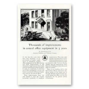 1929 American Telephone Print Ad | Improvements