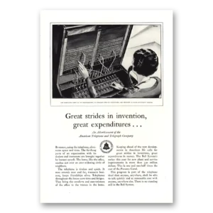 1929 American Telephone Print Ad | Great Strides