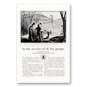 1929 American Telephone Print Ad | Service