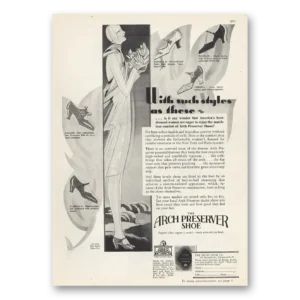 1929 Selby Shoe Print Ad | Arch Preserver