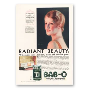 1929 BAB-O Print Ad | Radiant Beauty