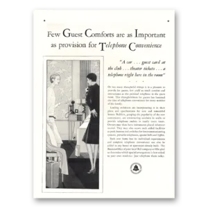 1929 Bell Telephone Print Ad | Guest Comforts