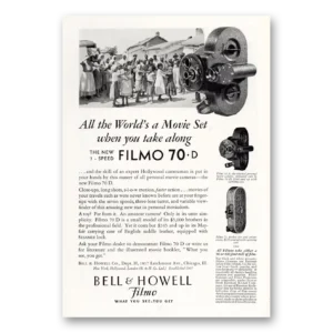 1929 Filmo Camera Print Ad | Movie Set