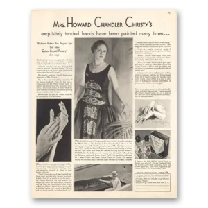 1929 Cutex Nail Polish Print Ad | Howard Chandler