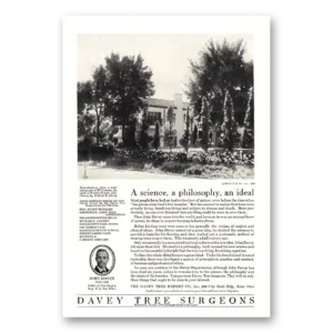 1929 Davey Tree Print Ad | Science Philosophy