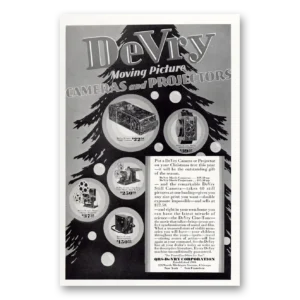 1929 DeVry Camera Print Ad | Christmas