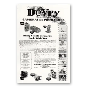 1929 DeVry Camera Print Ad | Visible Memories