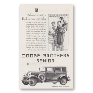 1929 Dodge Senior Print Ad | Advanced Style
