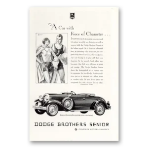 1929 Dodge Senior Print Ad | Force Character
