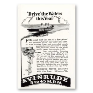 1929 Evinrude Print Ad | Drive Waters