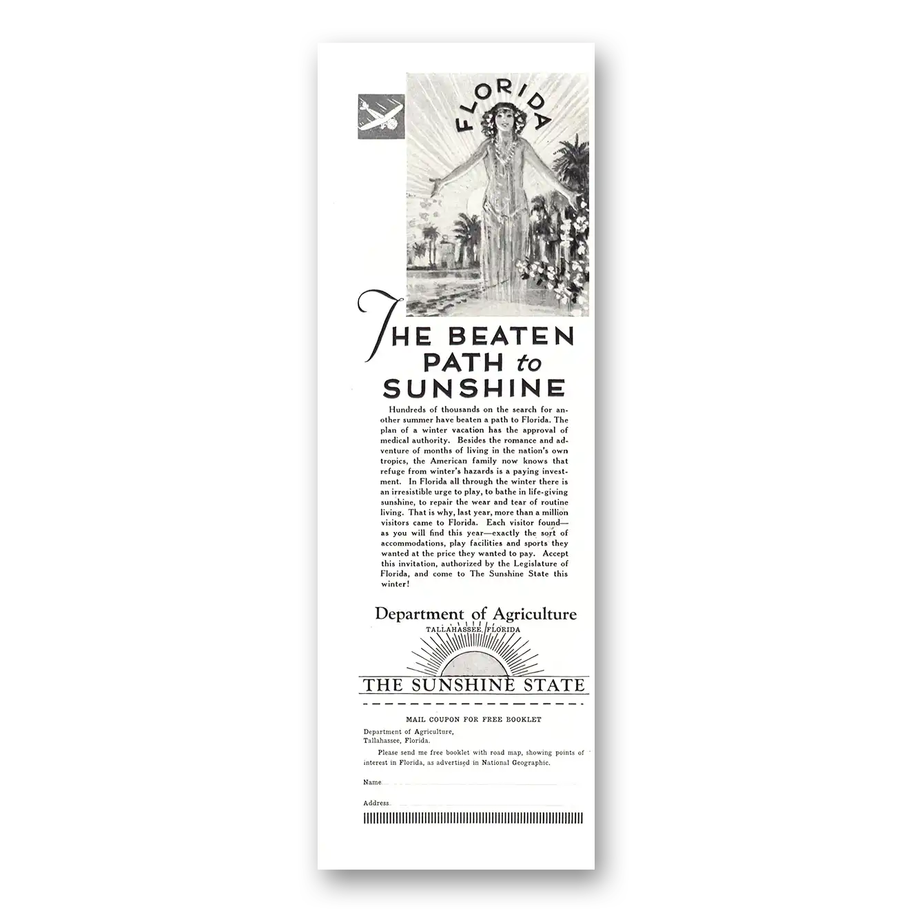 1929 Florida Print Ad | Beaten Path