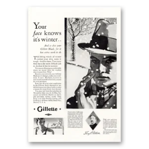1929 Gillette Razor Blades Print Ad | Your Face